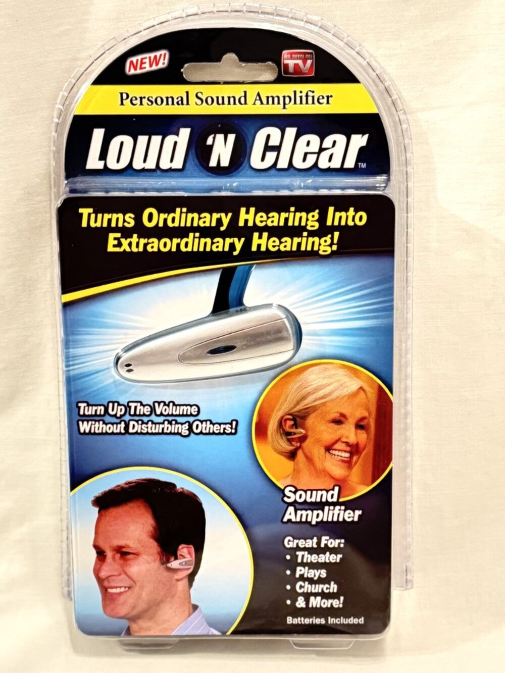 Loud ‘N Clear VINTAGE Personal Sound Amplifier Ear Piece NEW IN BOX Old Stock